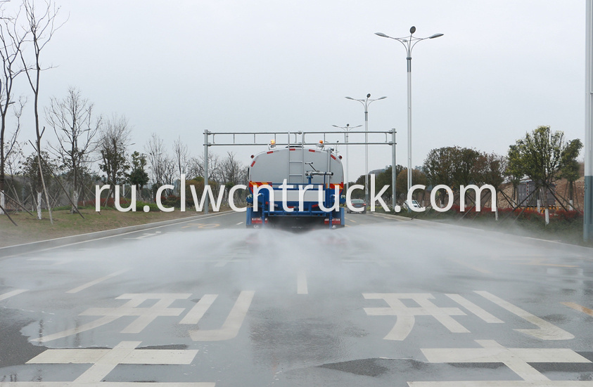 street cleaning truck in action 2